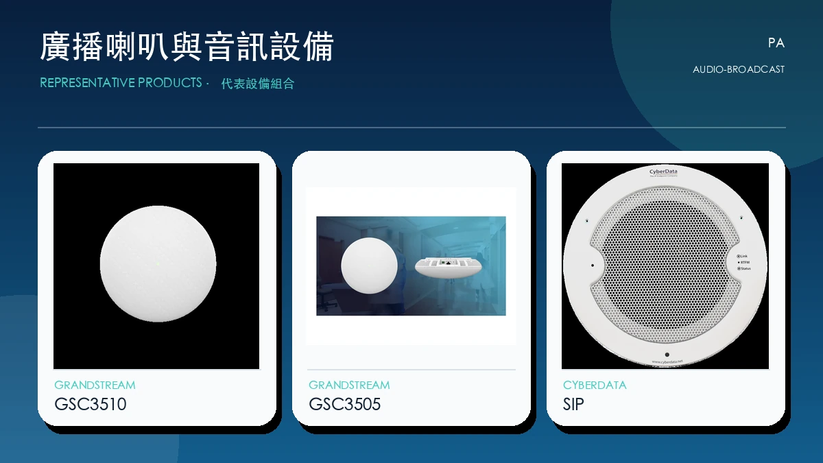 廣播喇叭與音訊設備代表畫面