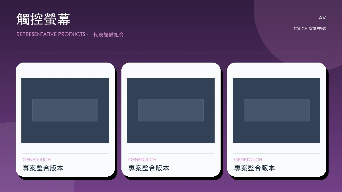 觸控螢幕代表畫面