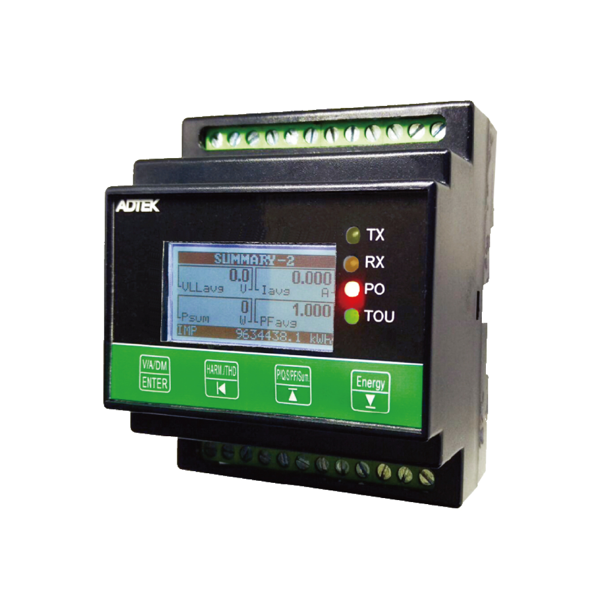 ADTEK CPM-12D 多功能電力儀表架構示意