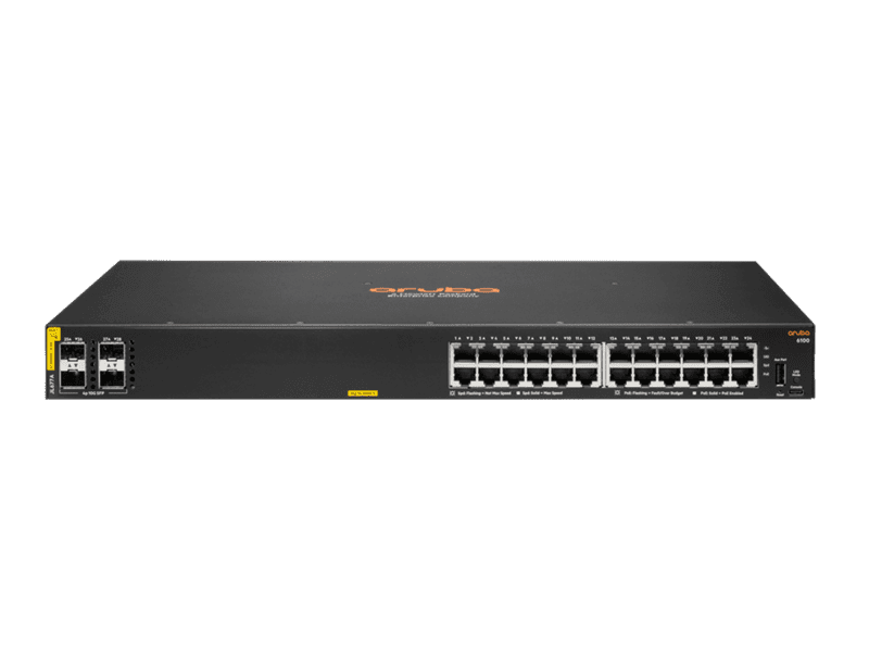 HPE Aruba JL677A Networking CX 6100 24G Class4 PoE 4SFP+ 370W Switch 網管交換器架構示意