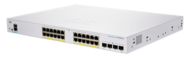 Cisco CBS250-24P-4G 24 埠 PoE+ 智慧型交換器架構示意