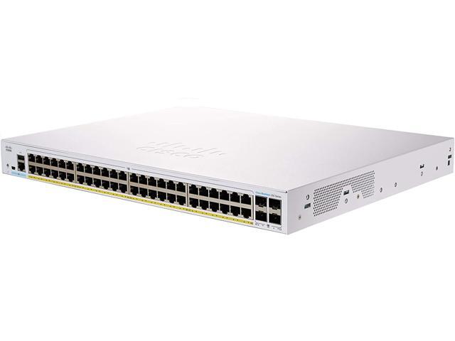 Cisco CBS250-48P-4G 智慧網管 48 埠 PoE+ 交換器架構示意