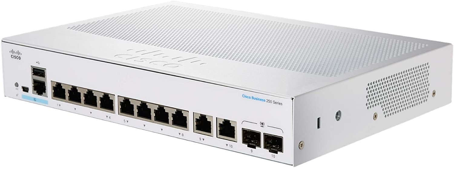 Cisco CBS250-8T-E-2G 產品圖（圖片來源：原廠）