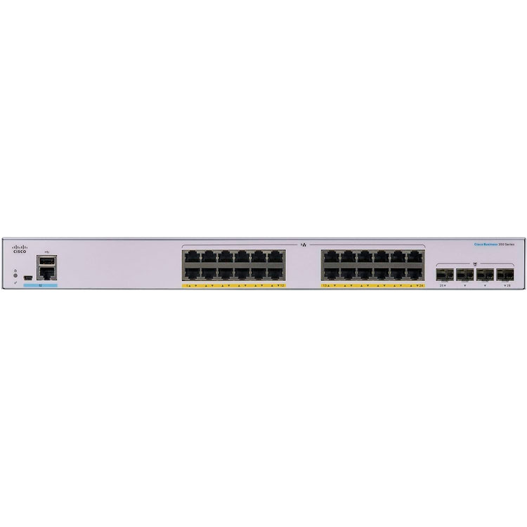 Cisco CBS350-24P-4X Business 350 Managed PoE+ Switch 網管交換器架構示意