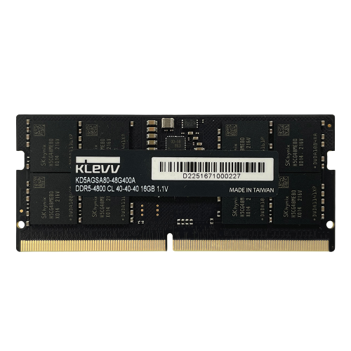 KLEVV SO-DIMM DDR5 筆記型記憶體架構示意