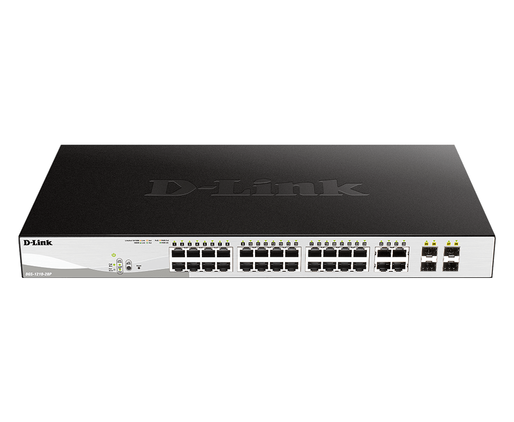 D-Link DGS-1210-28P PoE+ 智慧網管交換器架構示意