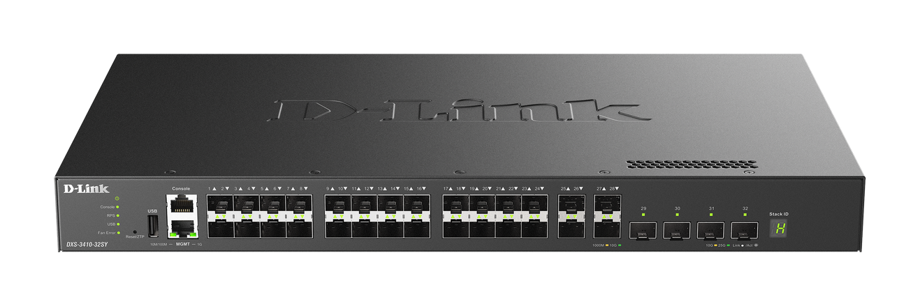 D-Link DXS-3410-32SY Layer 3 Stackable 10 Gigabit Managed Switches 網管交換器（：是網管交換器）架構示意