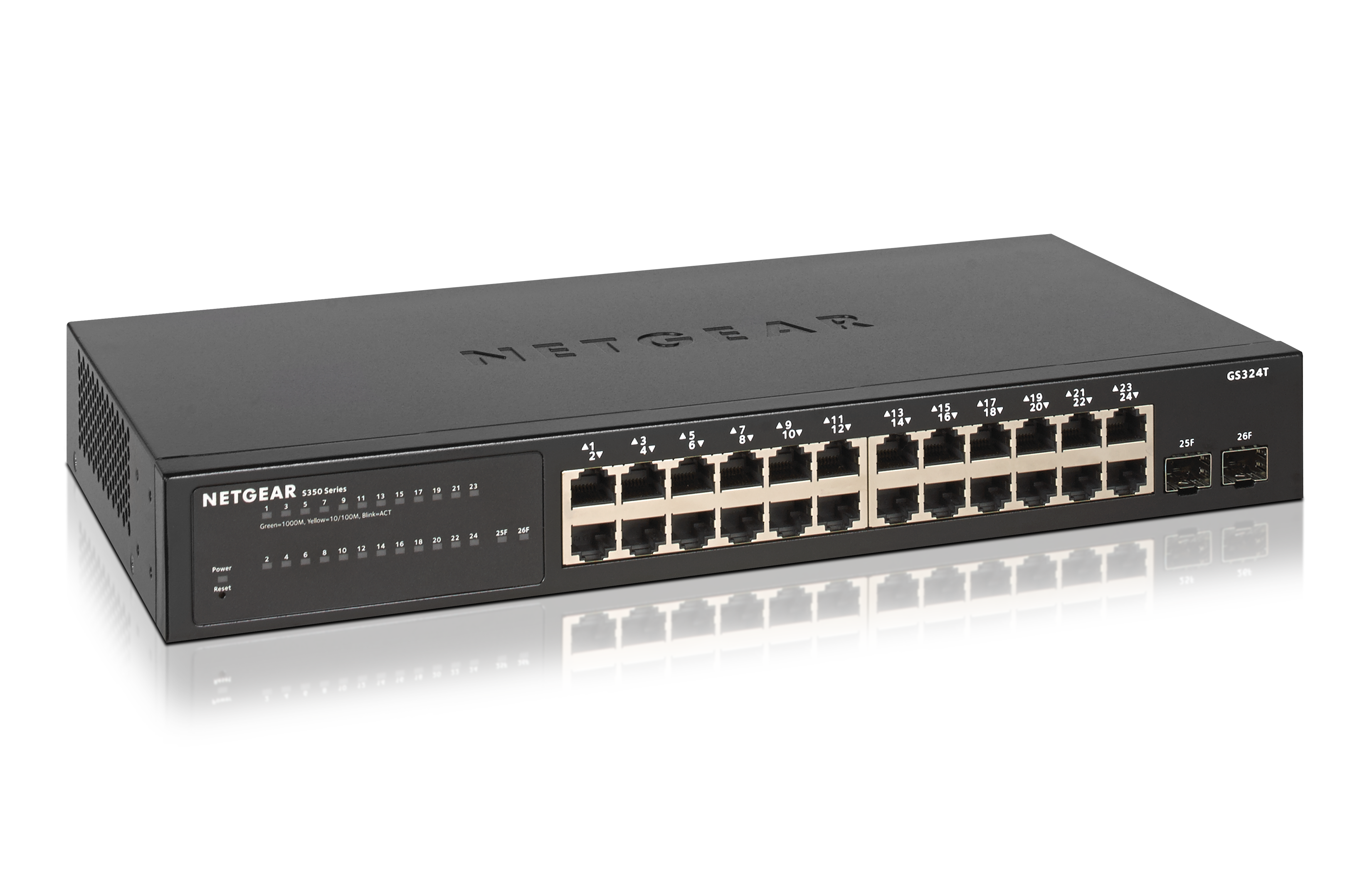 NETGEAR GS324T 24-Port Gigabit 智慧網管 Pro Switch 網管交換器架構示意