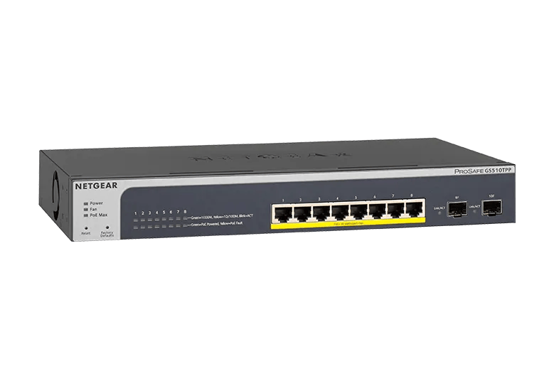 NETGEAR GS510TPP 產品圖（圖片來源：原廠）