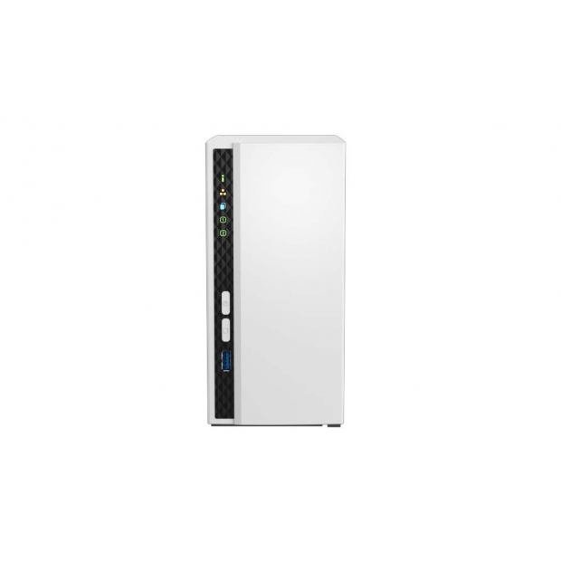 QNAP TS-233 2 Bay NAS主機，內建8CH QVR License架構示意