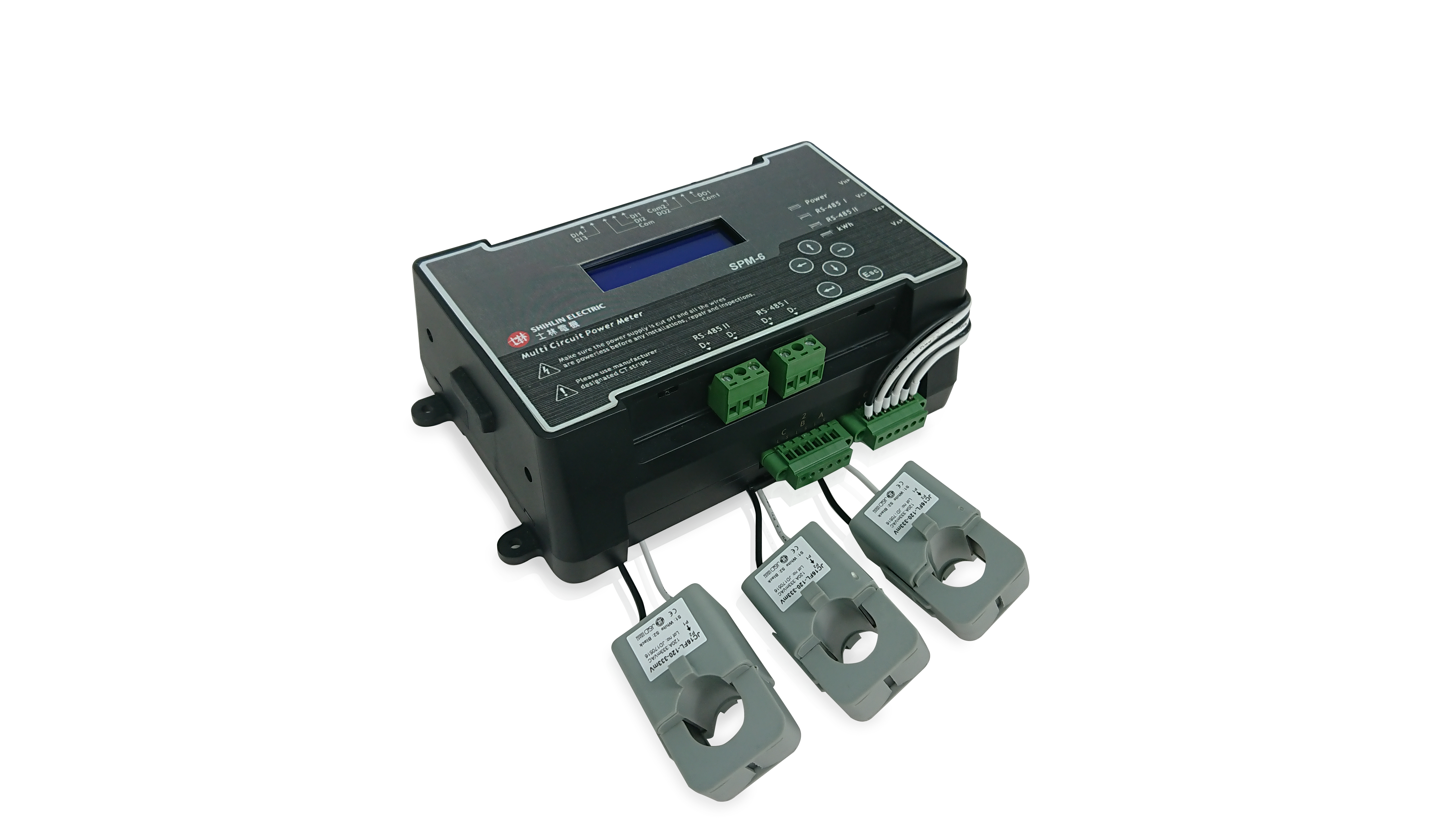 士林電機 SEEC SPM-6 多迴路電表架構示意